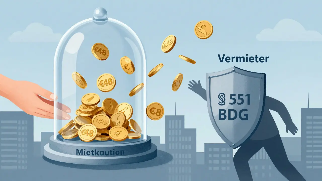 Transparente Geldkapsel mit Zinsen steigt zu einem Mieter, während ein Vermieter daran gehindert wird.