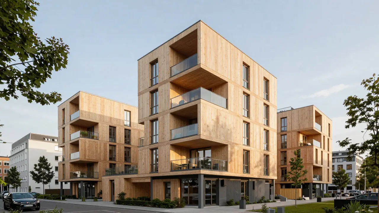 Holzbau in Wohnimmobilien: Nachhaltigkeit und moderner Brandschutz