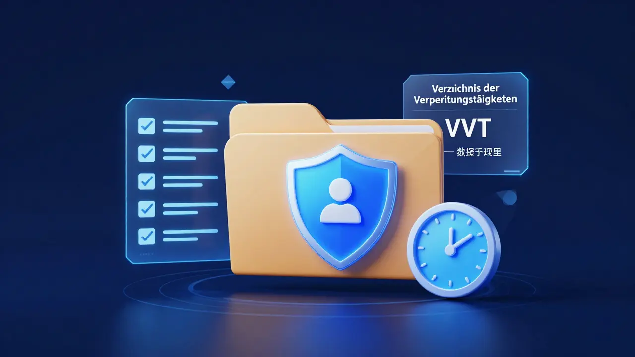 Symbolische Darstellung eines digitalen Schutzschilds für Mieterdaten.