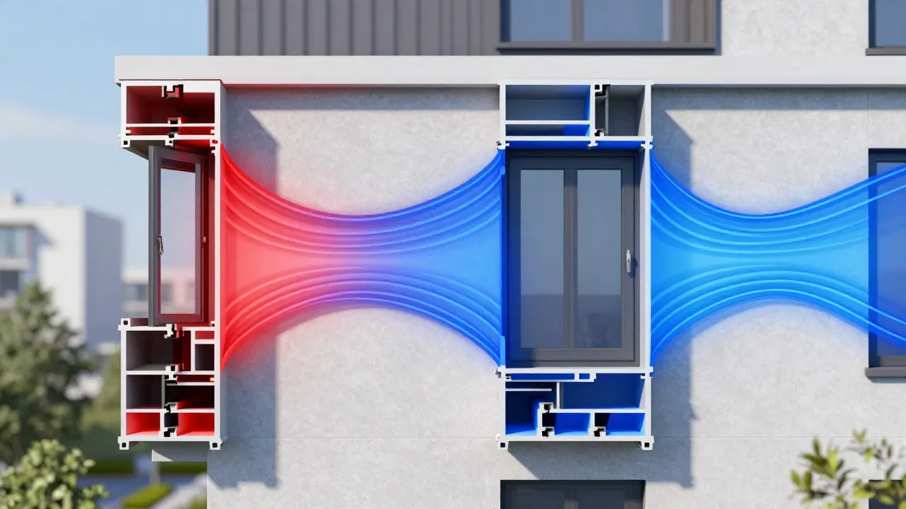 Vergleich der Wärmebrücken bei unterschiedlichen Fensterebenen in der Wand
