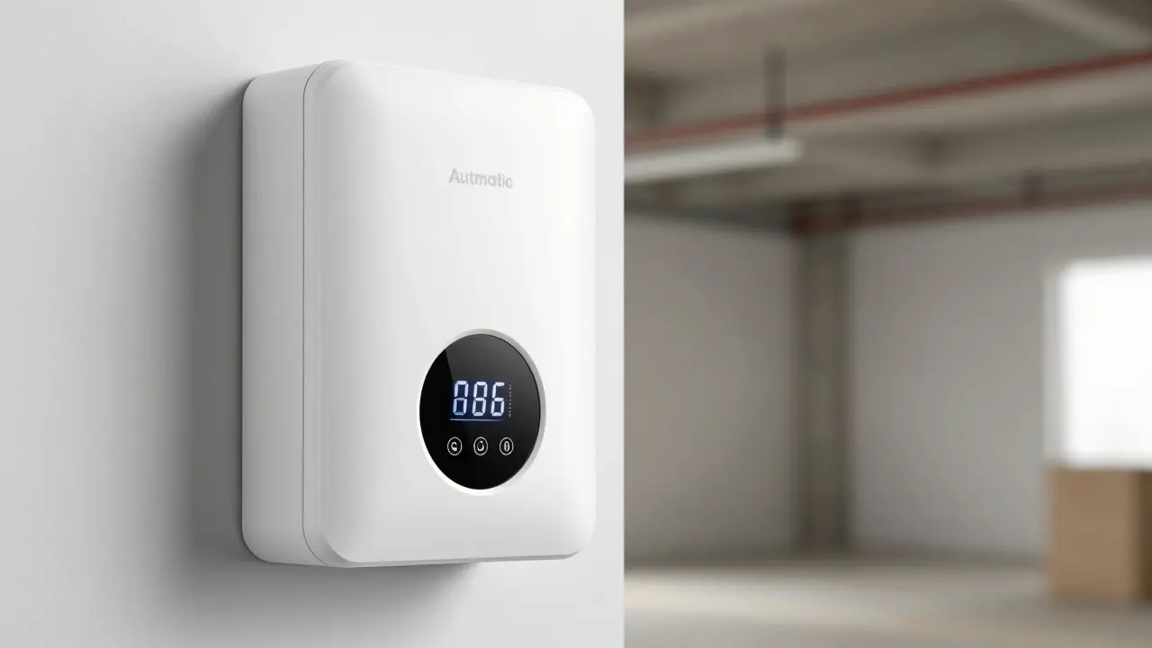 Automatisches Lüftungssteuergerät mit Taupunktregler an der Wand