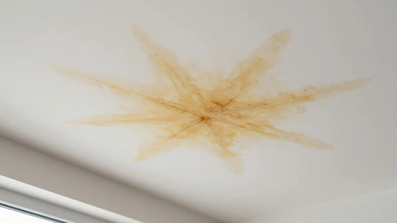 Wasserflecken an der Decke: Lecksuche, Trocknung und Reparatur