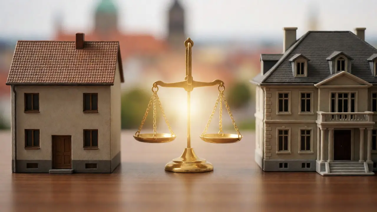 Skala balanciert Apartment und Villa zur Qualitätsbereinigung