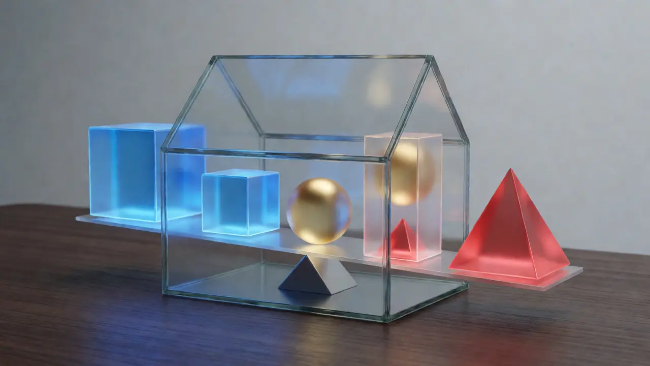 Konzeptuelle Darstellung von Kostenfaktoren beim Hauskauf